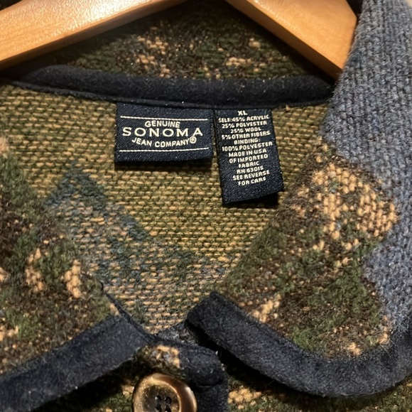 Vintage Tapestry Quilt Barn Coat with Forest Scent Eclectic Grandpa Coat - Picture 4 of 6